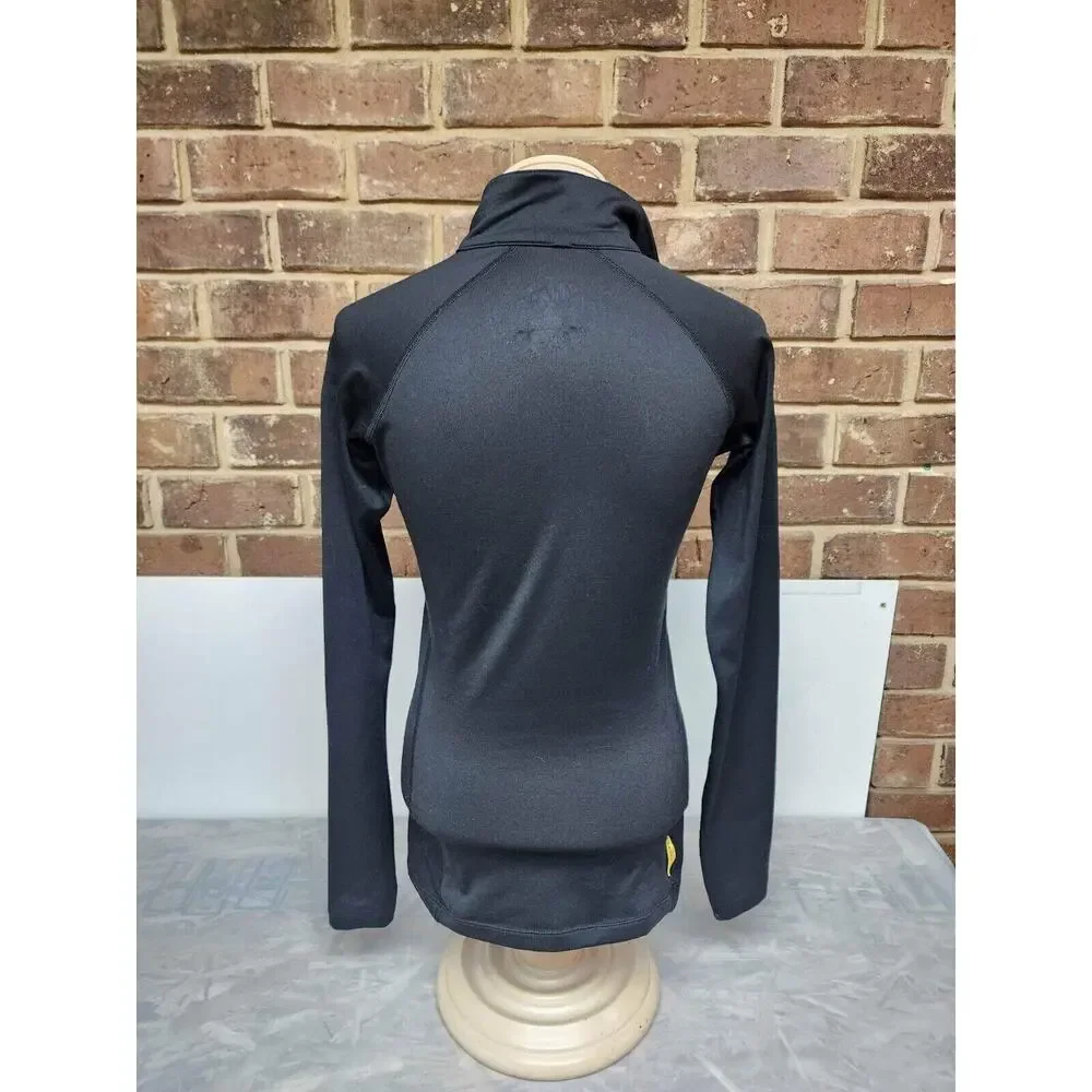 NIKE Pro Combat Dri-Fit Athletic 1/4 Zip Livestrong Black Compression Shirt s
